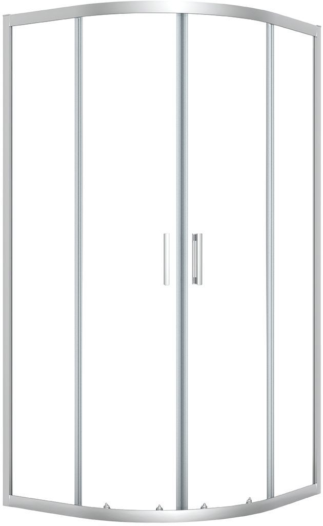 Laveo Bresso cabine de douche 90x90 cm semi-circulaire chrome brillant/verre transparent JKD_096Z