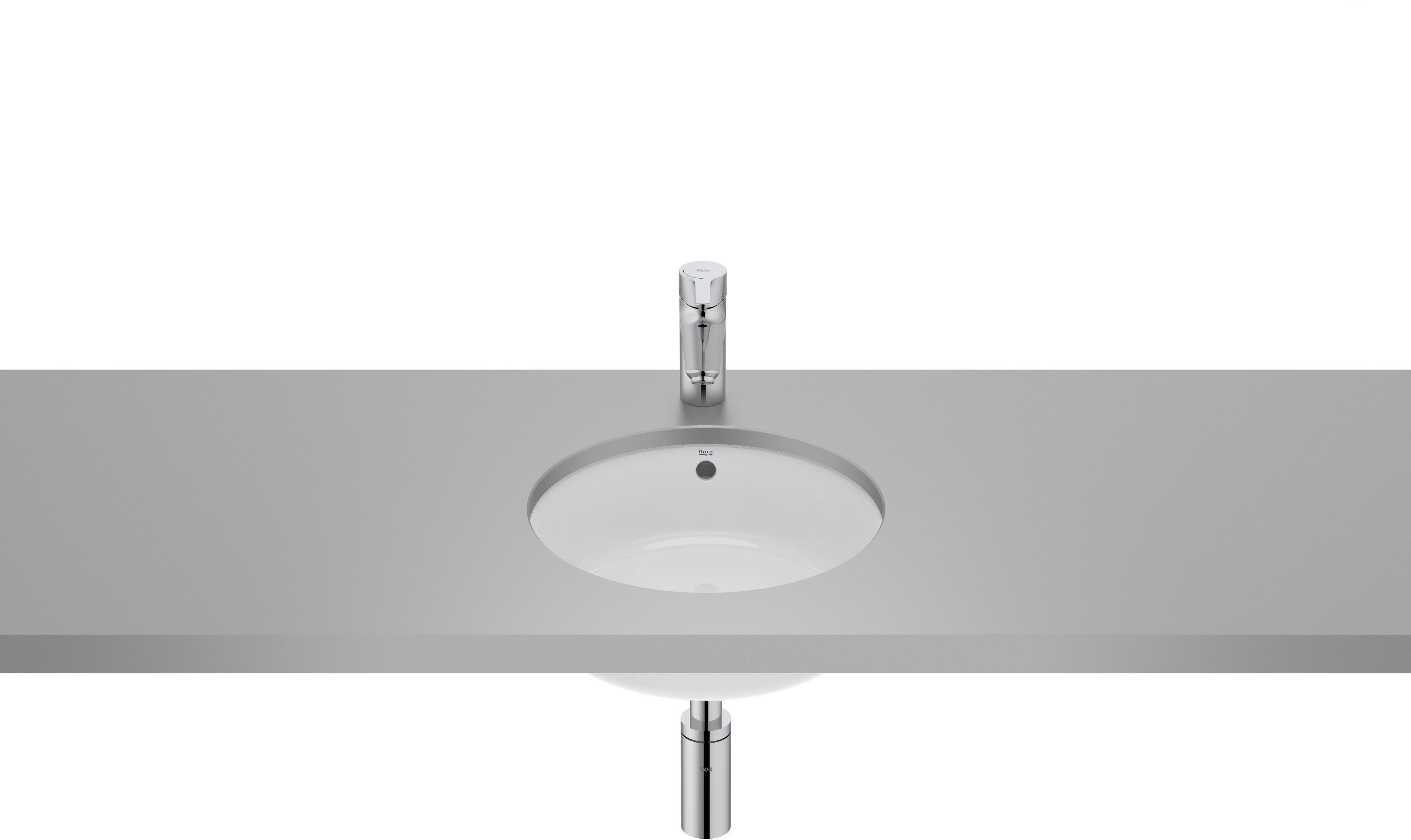 Roca Gap lavabo 35x35 cm ronde sous plan blanc brillant A3270YBS00