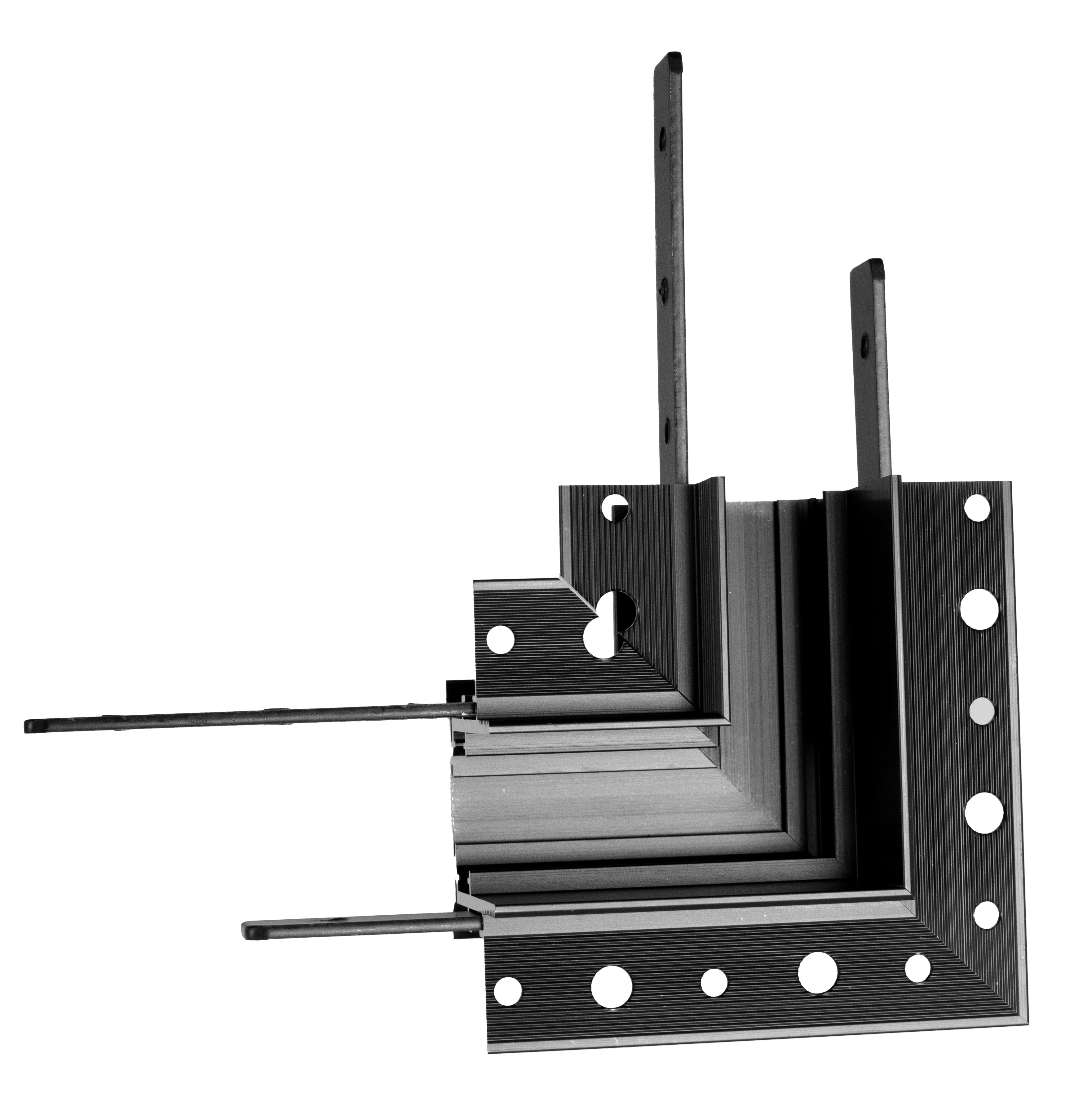 MaxLight Magnetic equerre x W noir MT0008