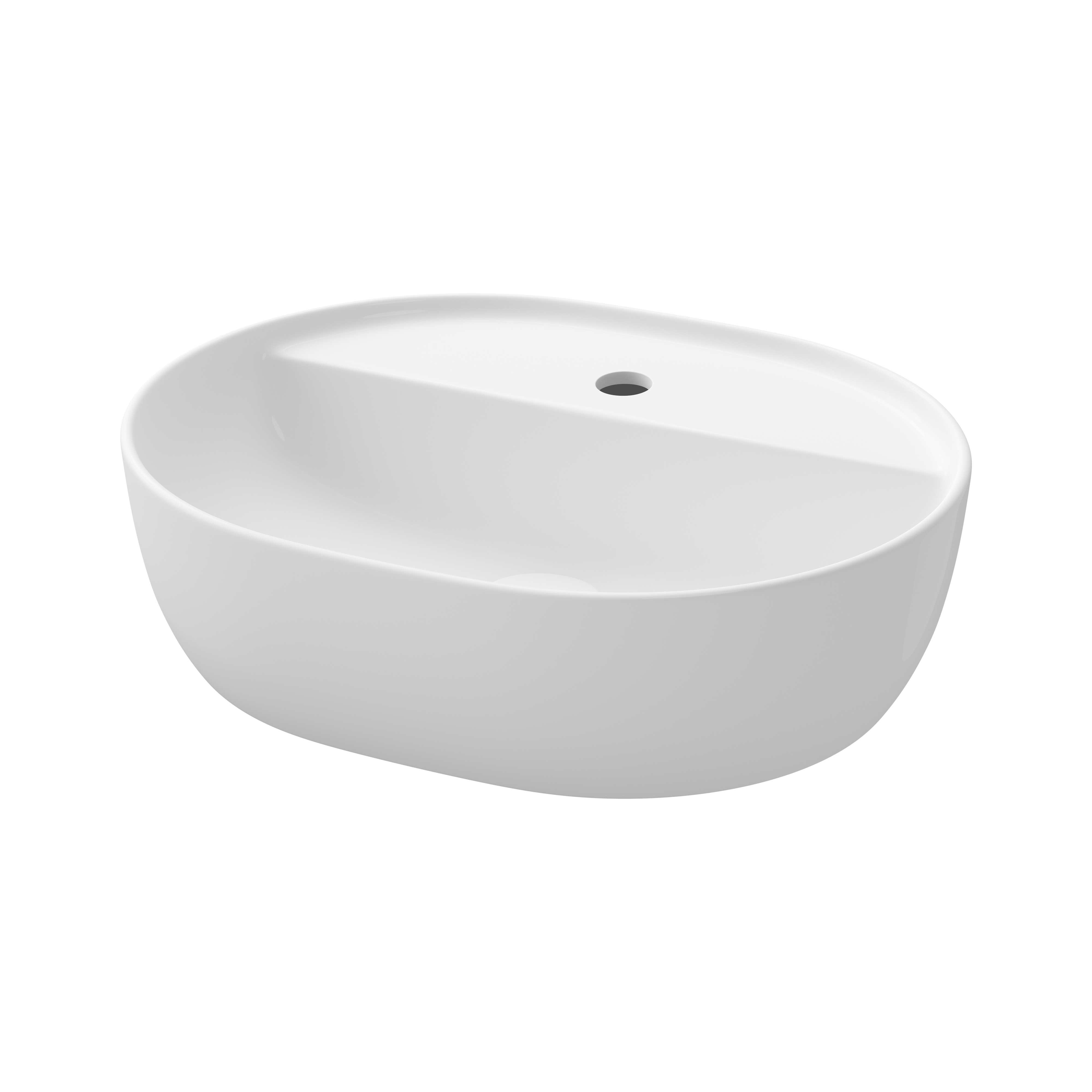 Cersanit Moduo lavabo 50x40 cm ovale à poser blanc K116-154