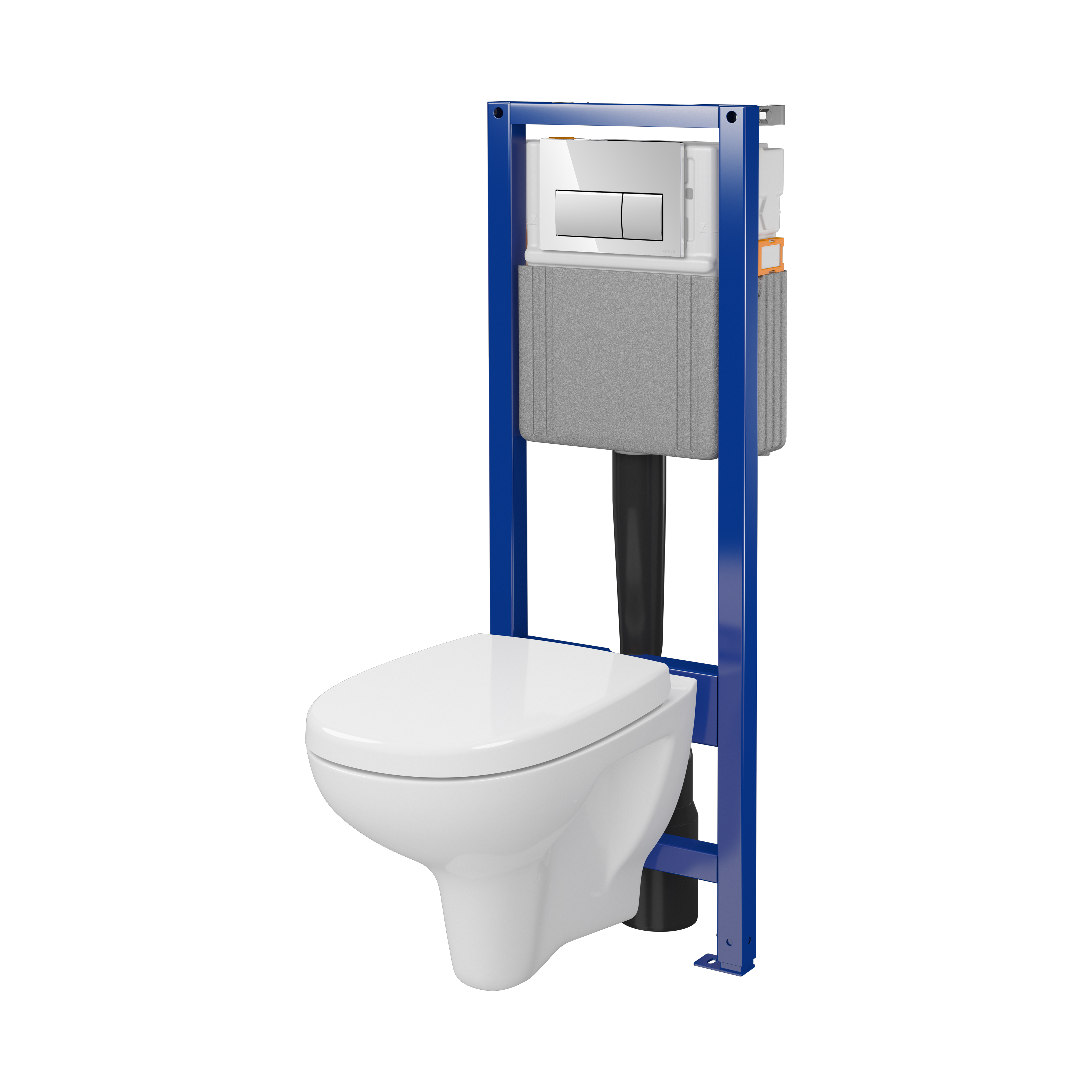 Cersanit Arteco kit châssis avec cuvette, abattant et bouton S701-787