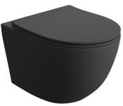LaVita Sinto cuvette wc avec abattant à descente lente suspendue noir mat 5900378345282