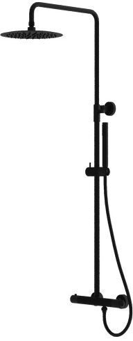 LaVita Orion ensemble de douche mural avec thermostat oui noir 5900378341642