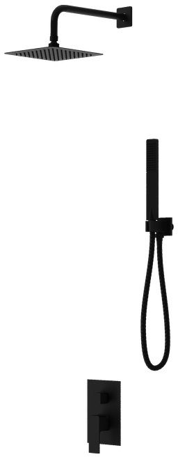 LaVita Aquila ensemble de douche encastré oui noir 5900378342977