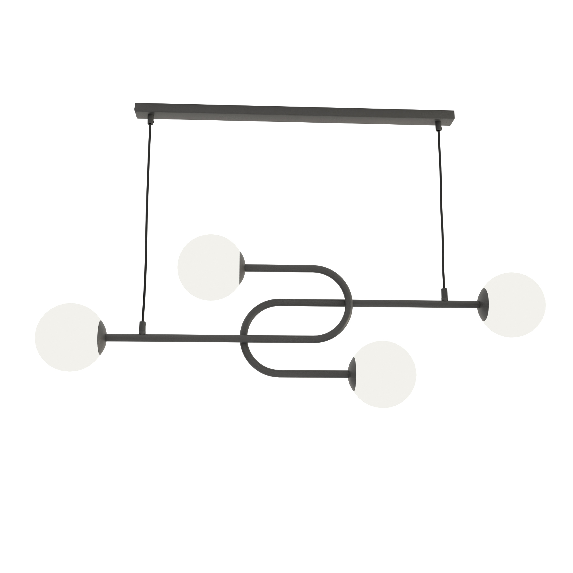 Emibig Atria lampe suspendue 4x10 W blanc-noir 1383/4