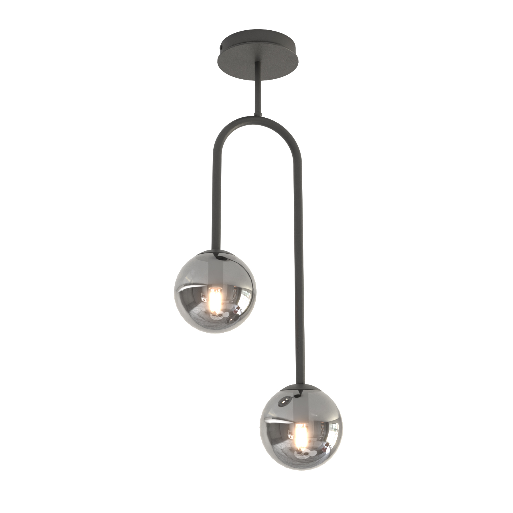 Emibig Atria plafonnier 2x10 W noir-graphite 1384/2