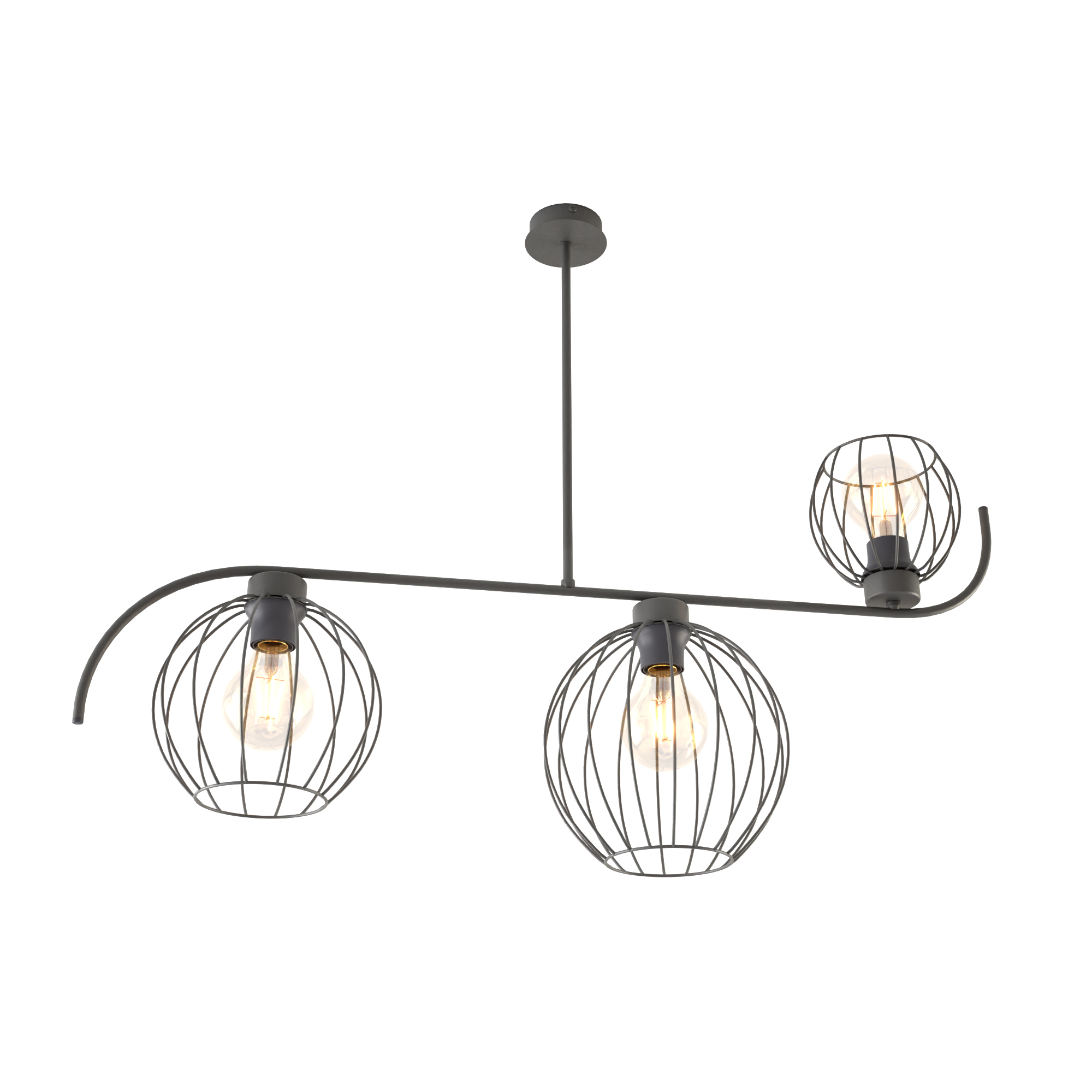 Emibig Echo plafonnier 3x15 W noir 1385/3