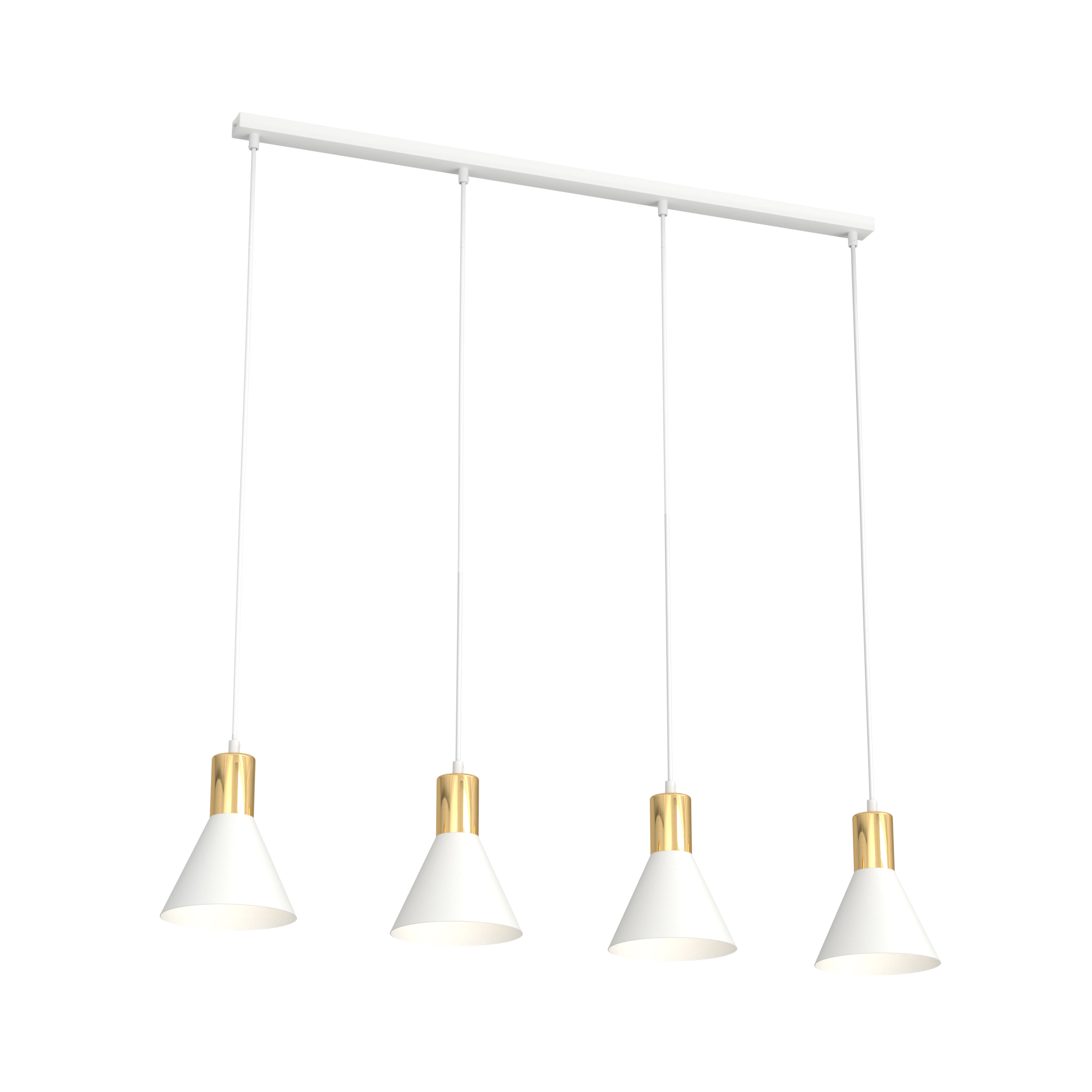Emibig Rosa lampe suspendue 4x10 W blanc-doré 1389/4