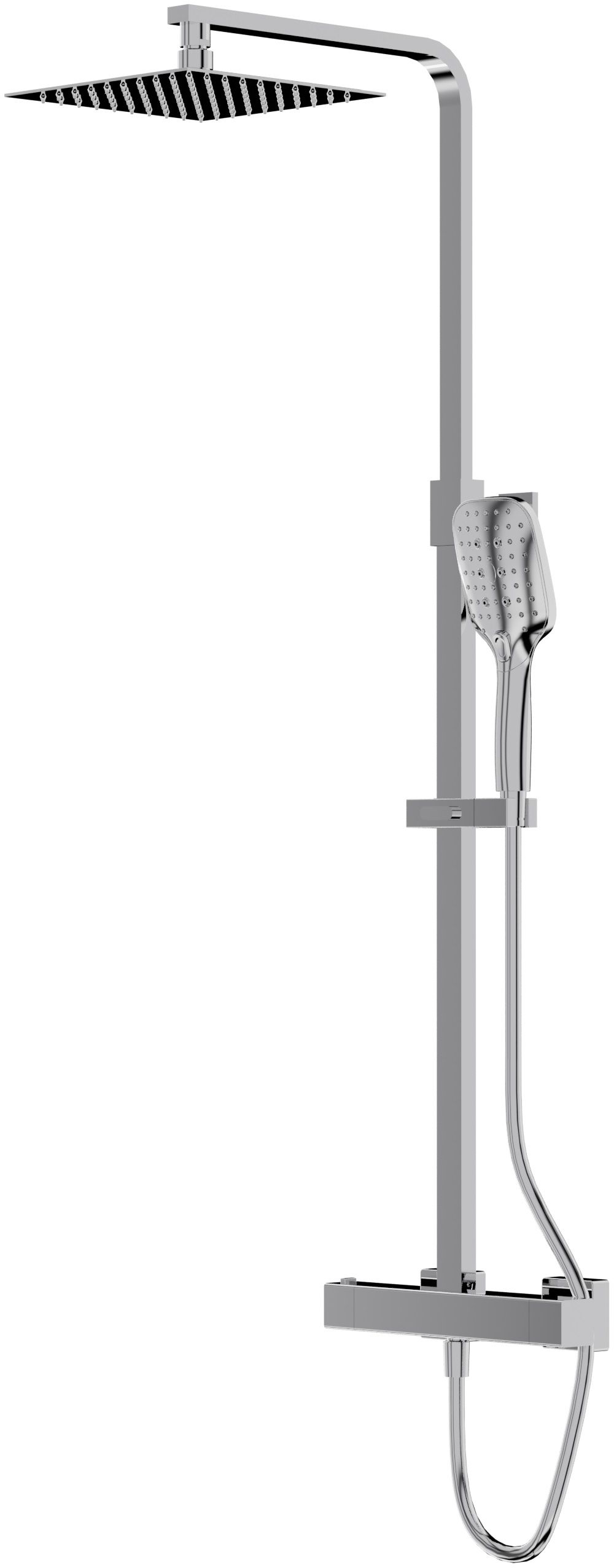 LaVita Cetus ensemble de douche mural avec thermostat oui chrome 5900378346203