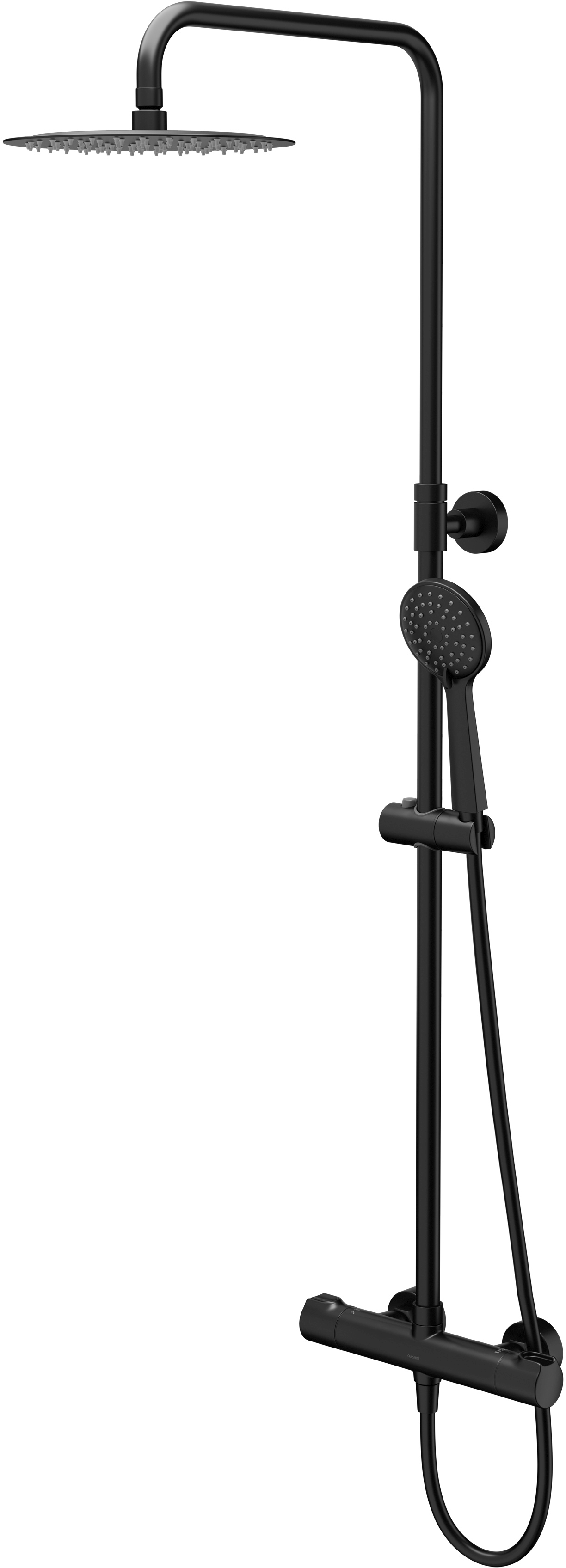 Cersanit City ensemble de douche mural avec thermostat oui noir S951-848