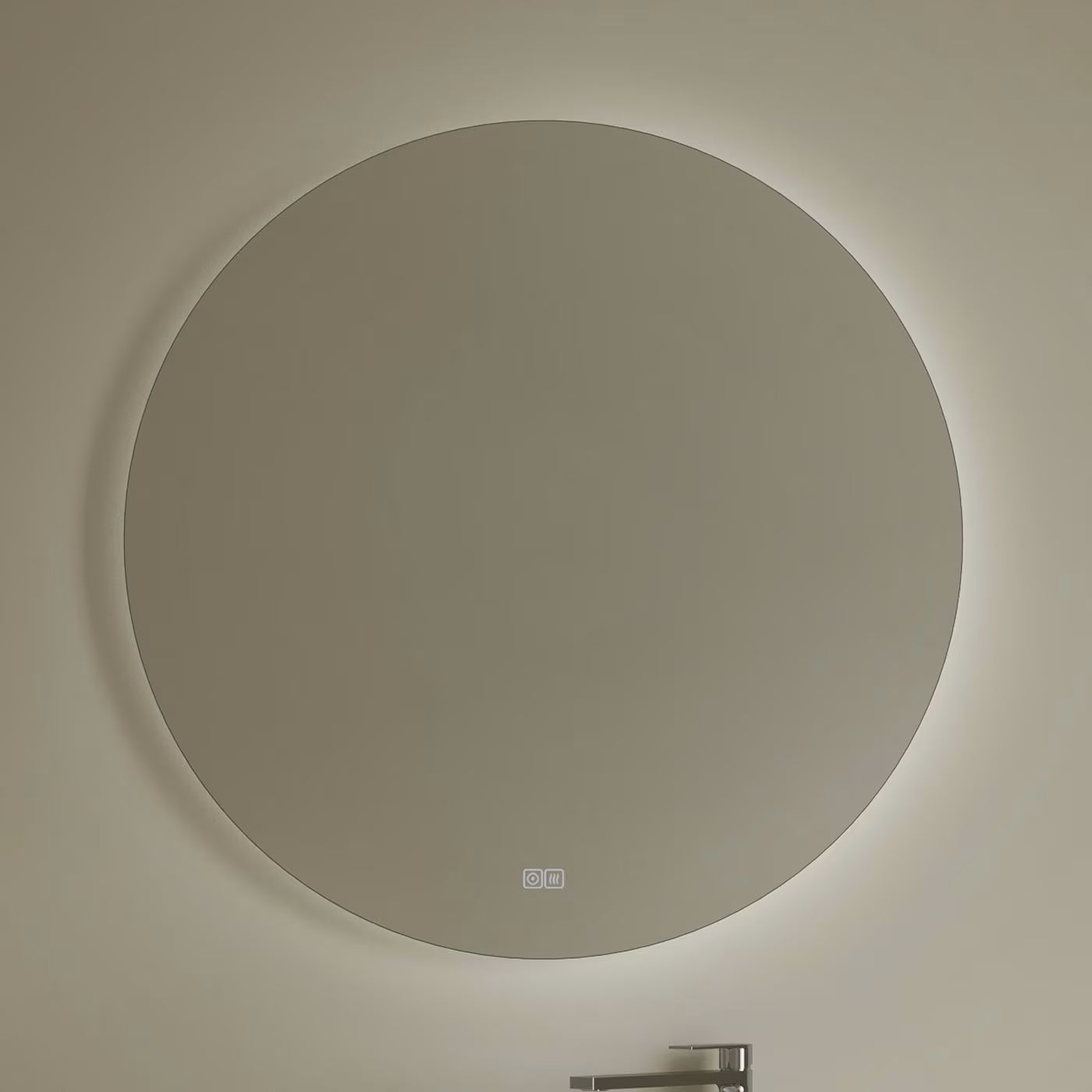 Kronenbach Moon miroir 120x120 cm circulaire avec éclairage oui KBM120