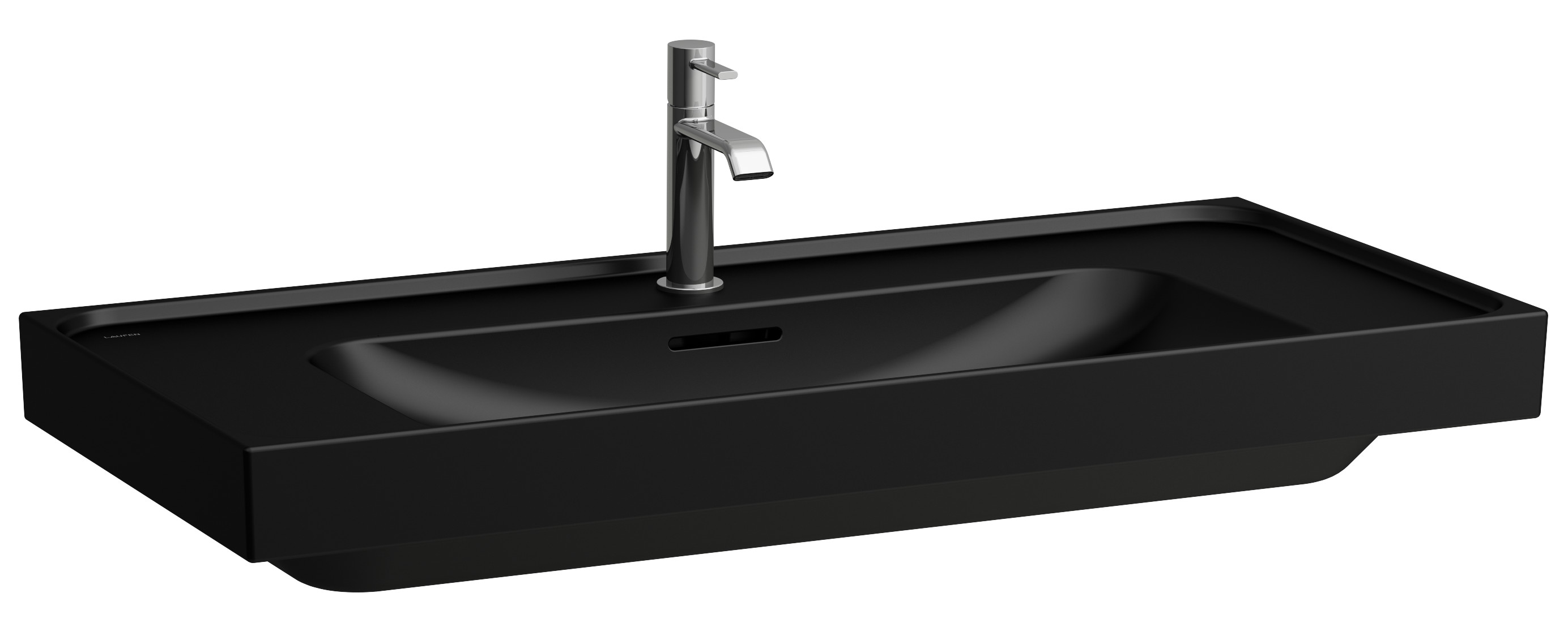 Laufen Meda lavabo 100x46 cm rectangulaire classique-de meuble noir mat H8101197161041