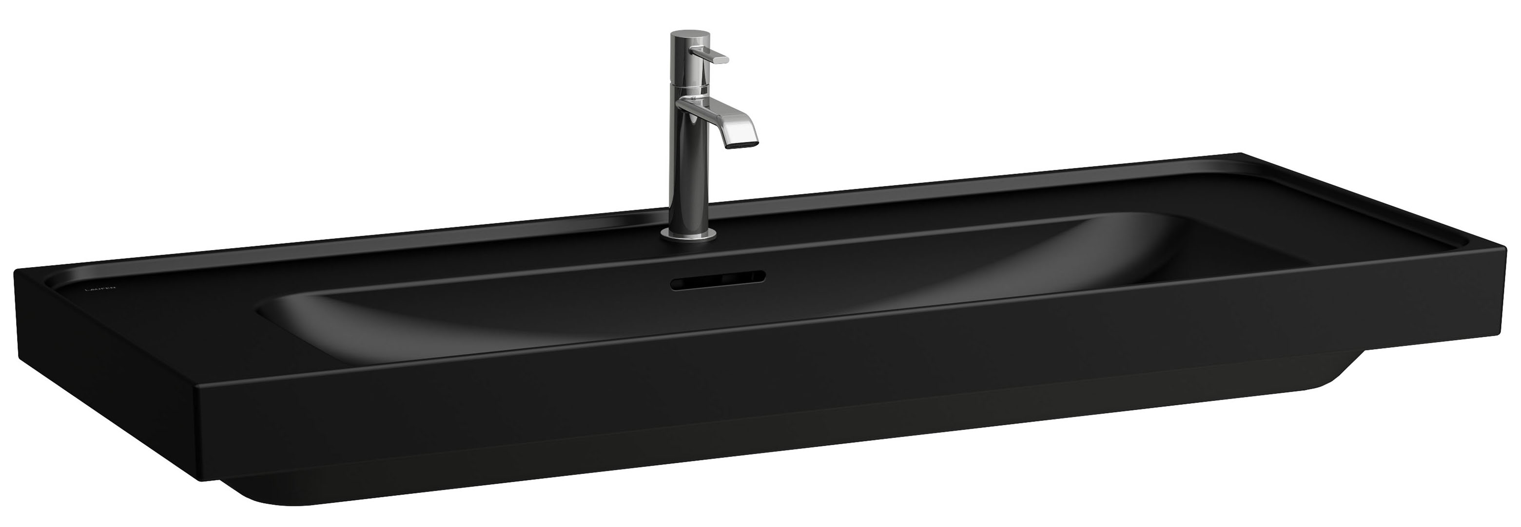 Laufen Meda lavabo 100x46 cm rectangulaire classique-de meuble noir mat H8141117161091