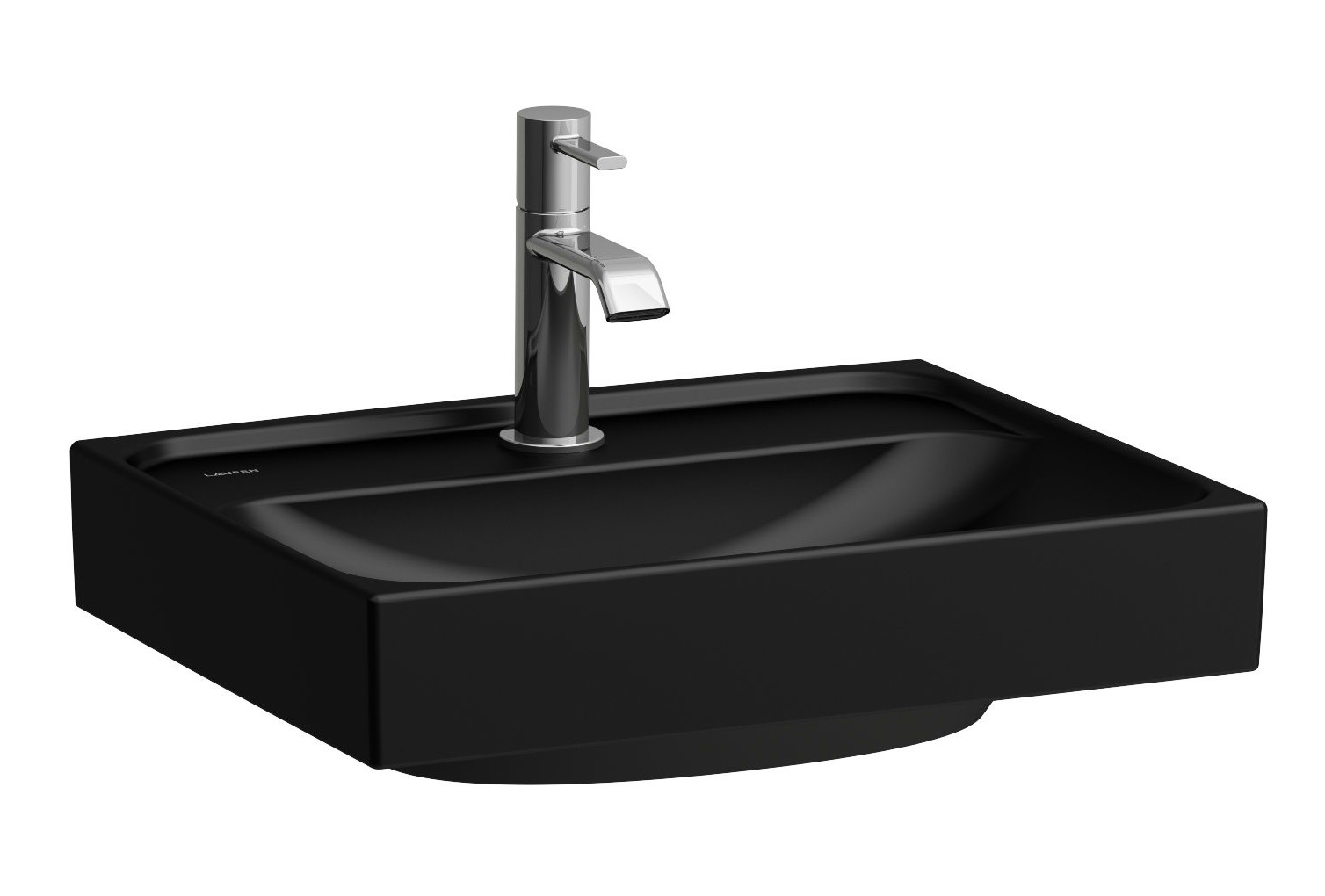 Laufen Meda lavabo 45x35 cm rectangulaire classique noir mat H8161117161041