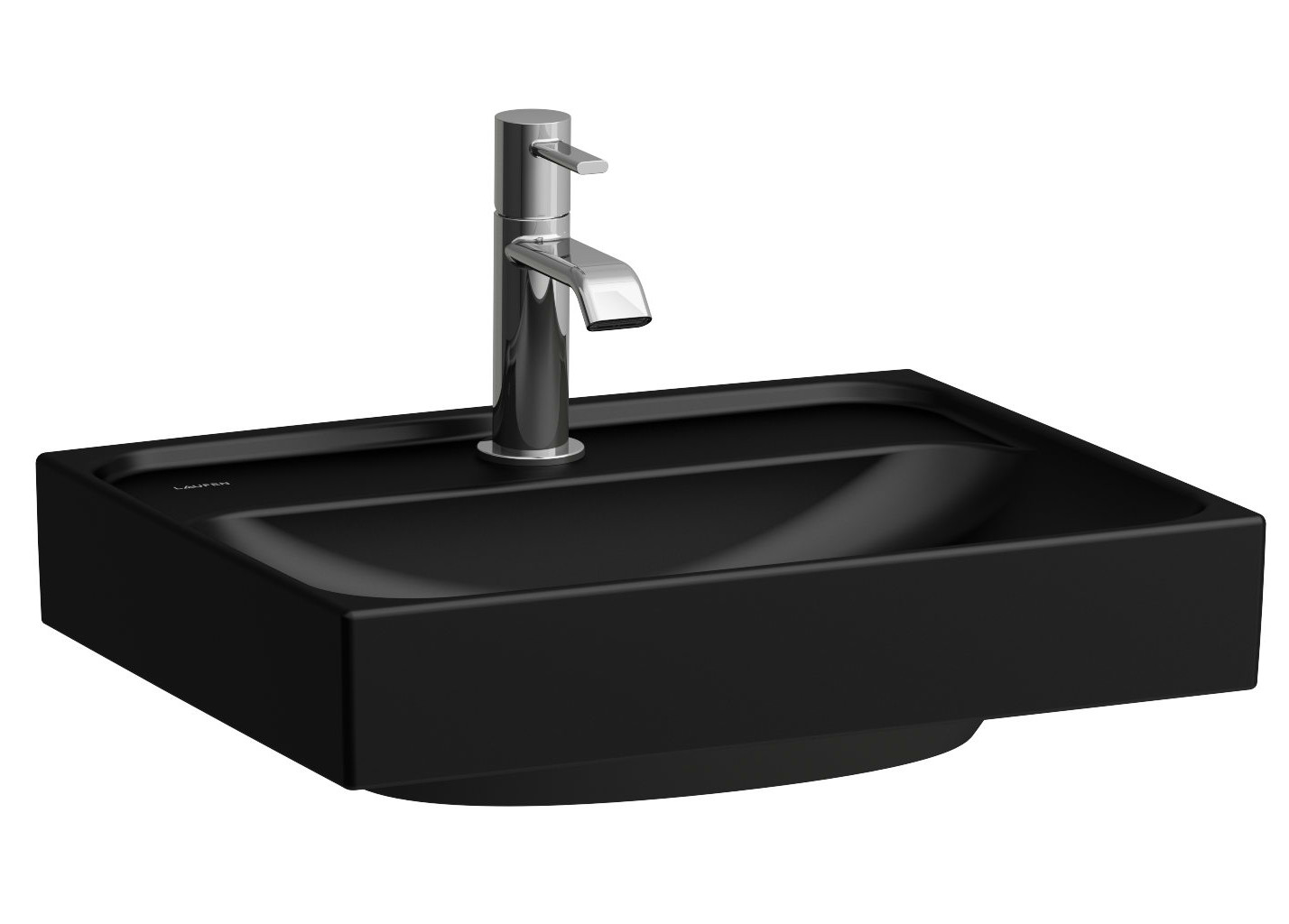 Laufen Meda lavabo 45x35 cm rectangulaire classique noir mat H8161117161091