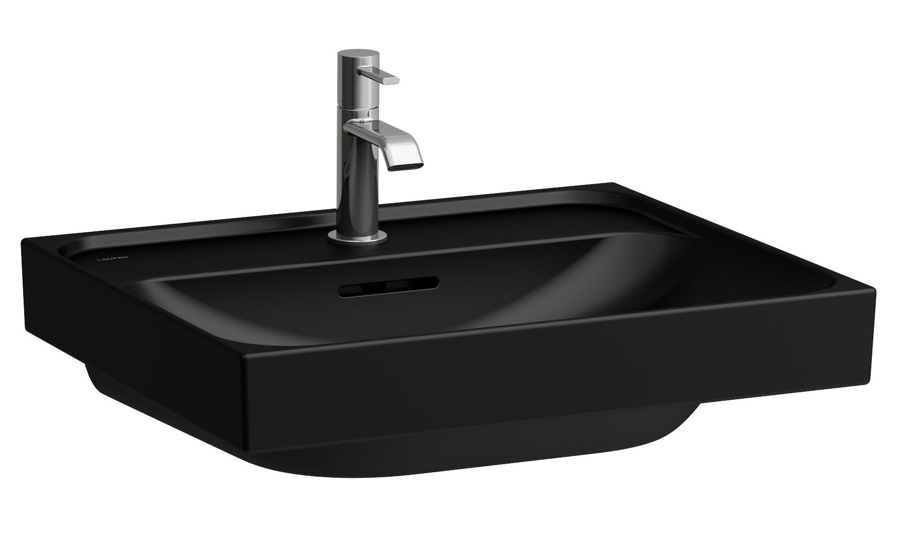 Laufen Meda lavabo 55x46 cm rectangulaire classique noir mat H8161127161041