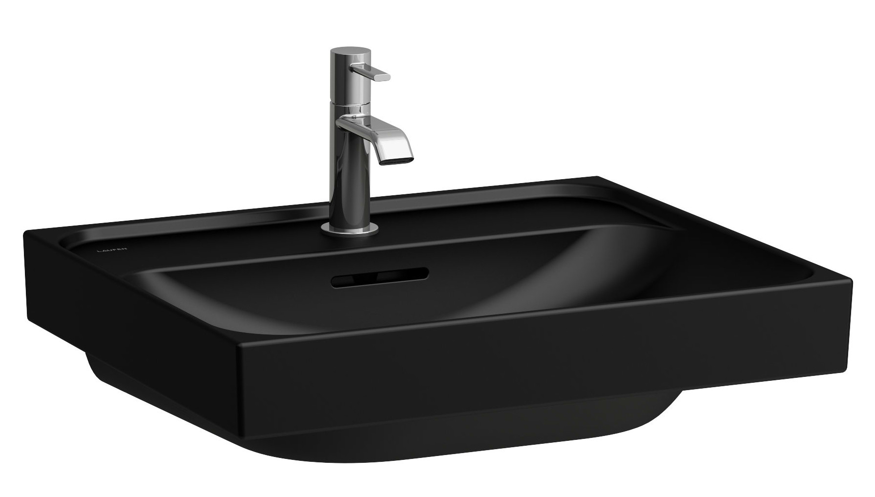 Laufen Meda lavabo 55x46 cm rectangulaire classique noir mat H8161127161091