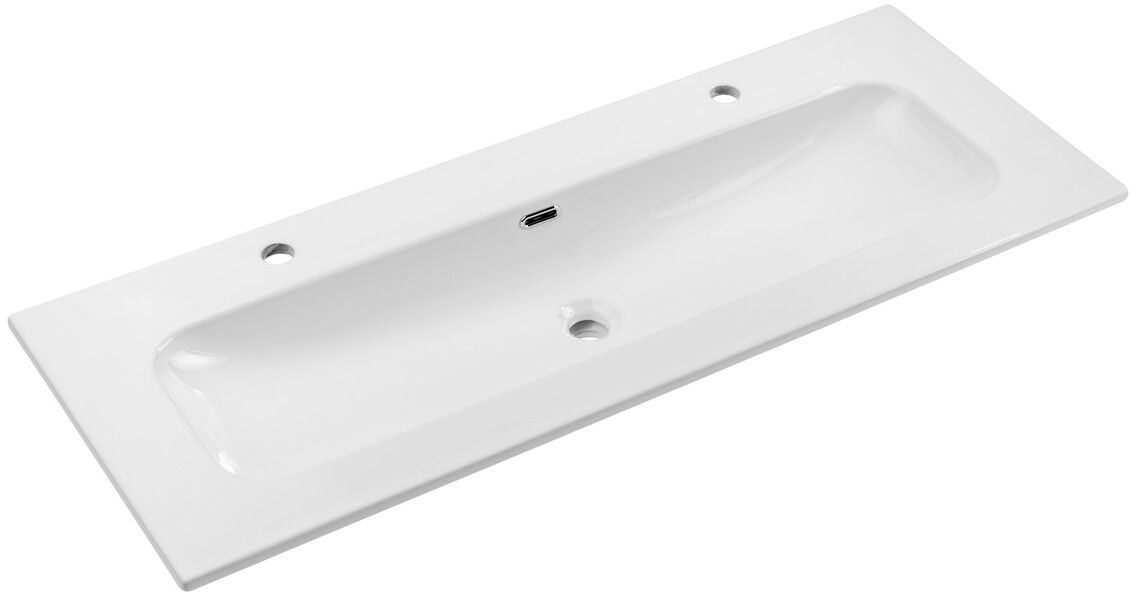 Comad Fly lavabo 121x46 cm rectangulaire de meuble blanc FLY 120 2TH DP ( E-8073-120-2TH )