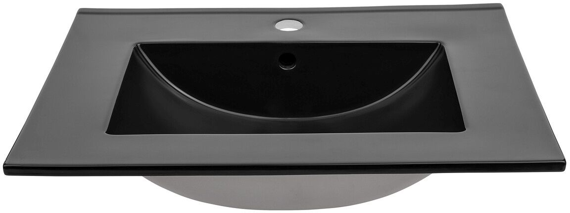 Comad Lava lavabo 81x46 cm rectangulaire de meuble noir UM-LAVA BLACK 80 DP