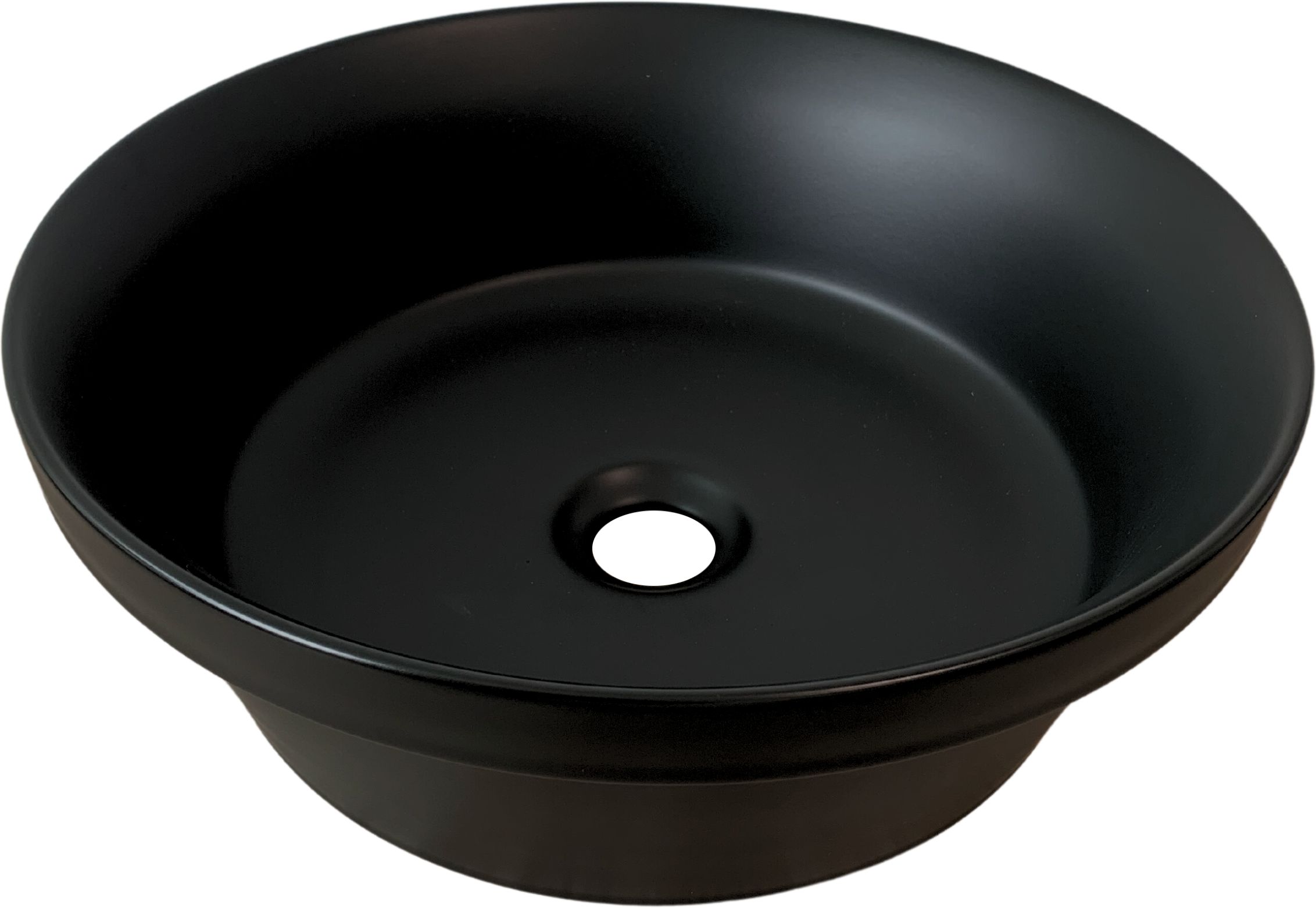 Comad Mada lavabo 40x40 cm ronde à poser noir UN-MADA-MB 115MB