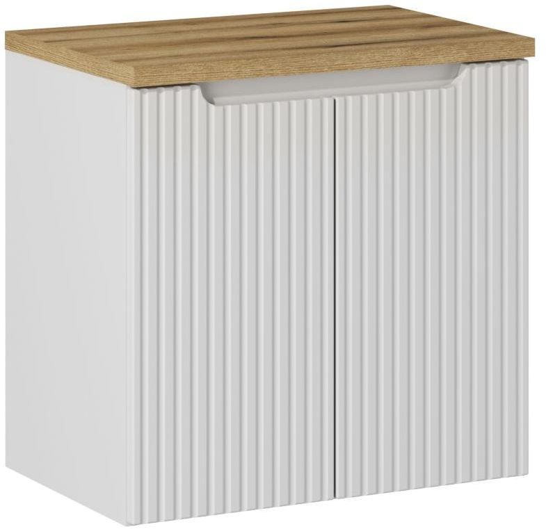 Set armoire Comad Nova White NOVA WHITE 82-60-2D, plan de travail Comad Nova Oak NOVA OAK A 89-60