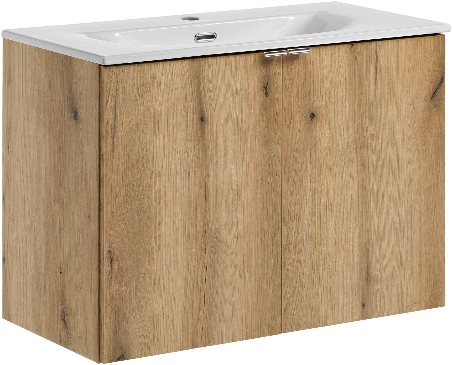 Set armoire Comad Nova Oak NOVA OAK A 82-80-2D, lavabo Comad Dance White CFP-8009DANCE80DP