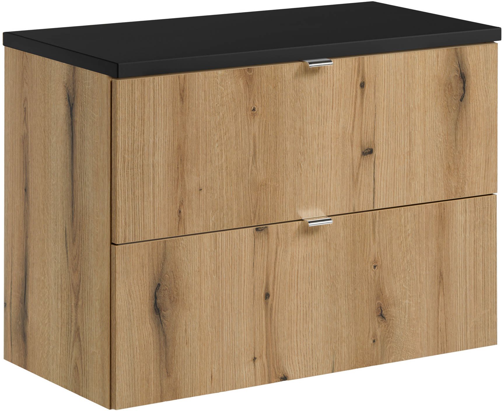 Set armoire Comad Nova Oak NOVA OAK A 82-80-2S, plan de travail Comad Nova Black NOVA BLACK B 89-80