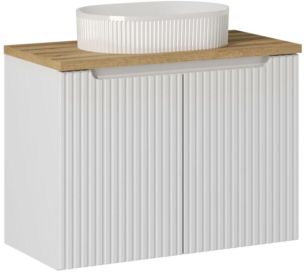 Set armoire Comad Nova White NOVA WHITE 82-80-2D, lavabo Comad Beyond BEYOND 5 WHITE ( E-6564 ), NOVA OAK A 89-80