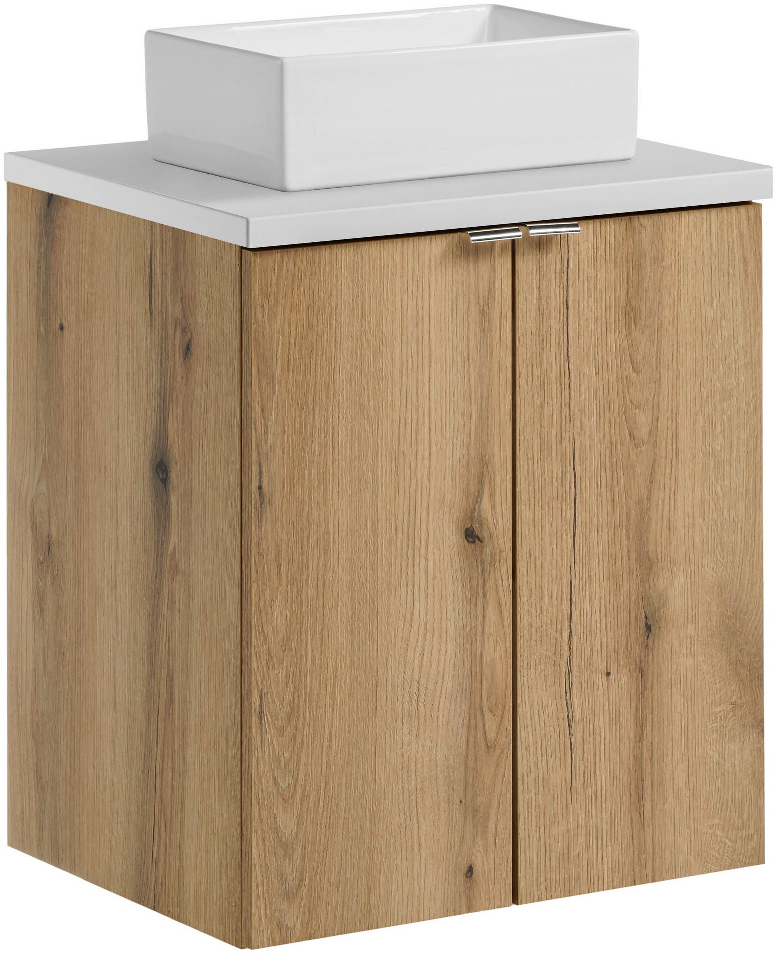 Set armoire Comad Nova Oak NOVA OAK A 82-50-2D, lavabo Comad Gaja UN-GAJA35-SW 78570A(35), NOVA WHITE 89-50