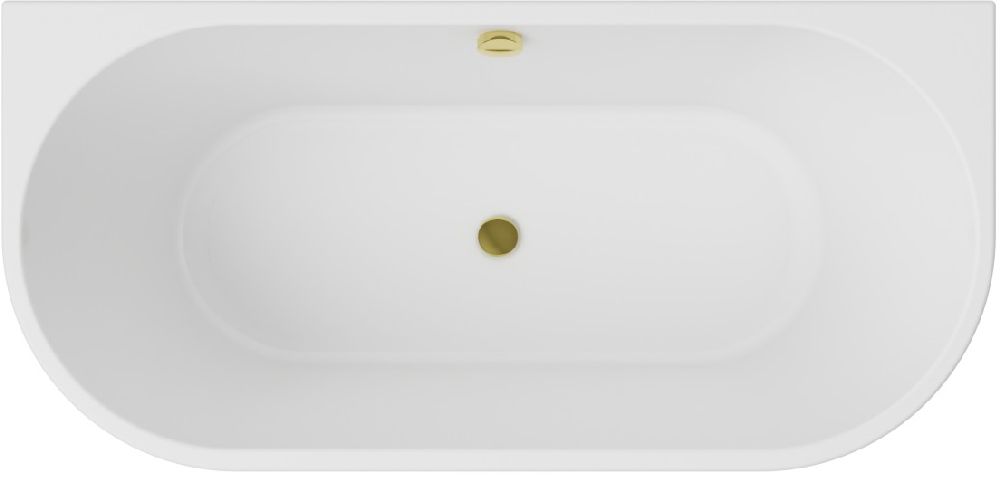 Besco Vica New baignoire murale 159.6x80 cm ovale blanc #WAS-160VNCZ