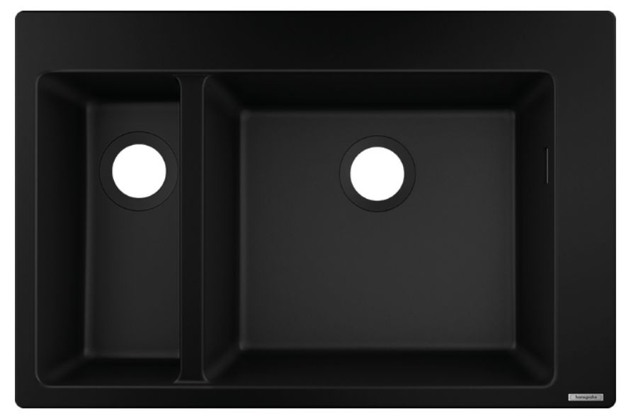 Hansgrohe S 51 évier en granit 77x51 cm noir 43315170