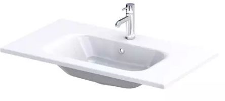 Oristo Are lavabo 81x46 cm rectangulaire de meuble blanc UME-AR-80-92