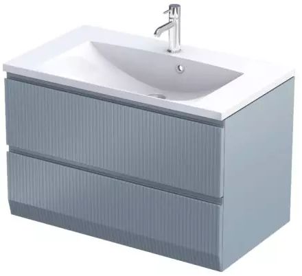 Oristo Brylant armoire 79.6x45.5x50 cm sous-lavabo suspendu gris OR36-SD2S-80-16R