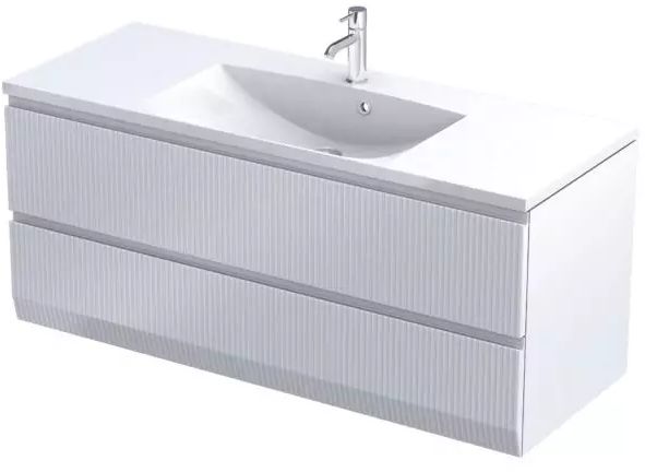 Oristo Brylant armoire 119.6x45.5x50 cm sous-lavabo suspendu blanc OR36-SD2S-120-2R