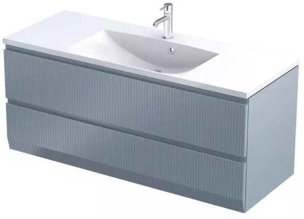 Oristo Brylant armoire 119.6x45.5x50 cm sous-lavabo suspendu gris OR36-SD2S-120-16R