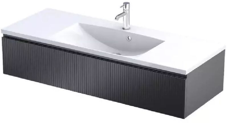 Oristo Brylant armoire 119.6x45.5x25 cm sous-lavabo suspendu noir OR36-SD1S-120-8R