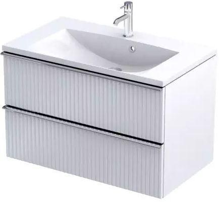 Oristo Etna armoire 79.6x45.5x50 cm sous-lavabo suspendu blanc OR52-SD2S-80-2R
