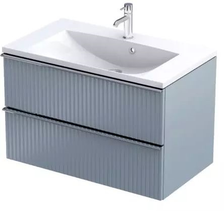 Oristo Etna armoire 79.6x45.5x50 cm sous-lavabo suspendu gris OR52-SD2S-80-16R