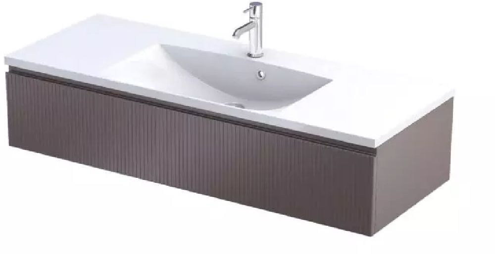 Oristo Brylant armoire 119.6x45.5x25 cm sous-lavabo suspendu beige OR36-SD1S-120-21R