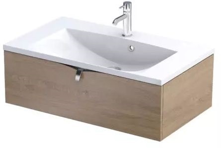 Oristo Siena armoire 79.6x45.5x25 cm sous-lavabo suspendu chêne OR45-SD1S-80-78