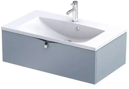 Oristo Siena armoire 79.6x45.5x25 cm sous-lavabo suspendu gris OR45-SD1S-80-16