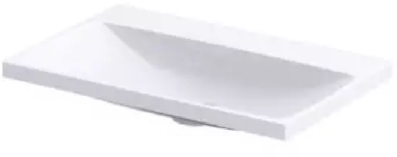 Oristo Compact lavabo 60x38 cm rectangulaire de meuble blanc UME-C-ET-60-92-BO