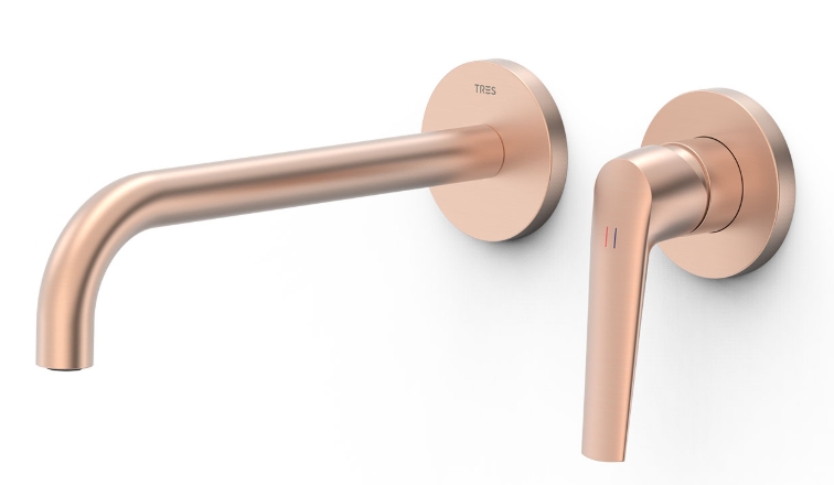 Tres Fuji mitigeur de lavabo encastrée doré 28130022OPM