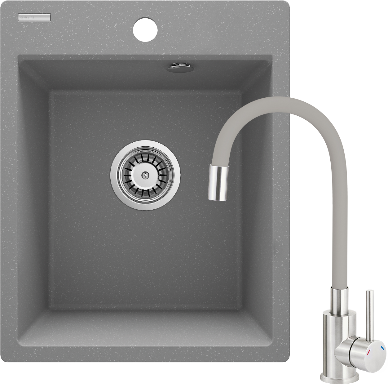 Deante Corio évier avec mitigeur gris/ ZRCPS103