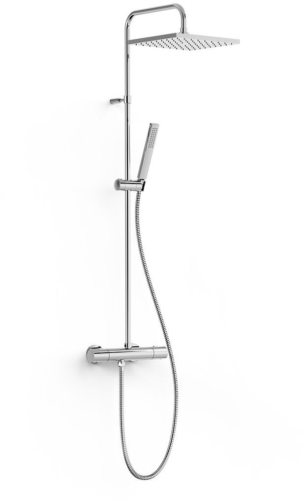 Tres Over-Wall ensemble de douche mural avec thermostat oui chrome 19039317