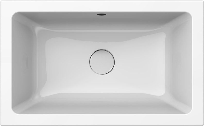 GSI Kube X lavabo 60x37 cm rectangulaire encastrée-à poser blanc brillant 8953911