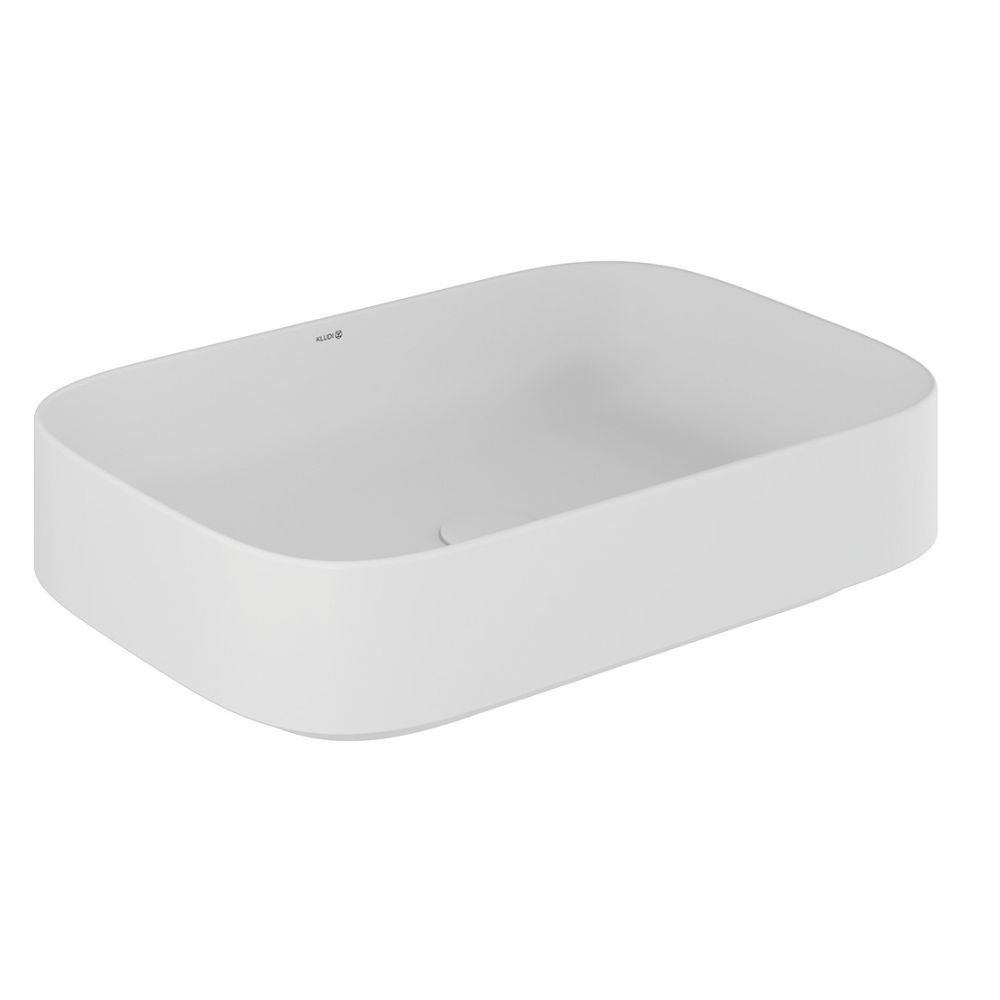 Kludi Resa S lavabo avec bouchon 60x40 cm rectangulaire à poser blanc mat 58CW4053