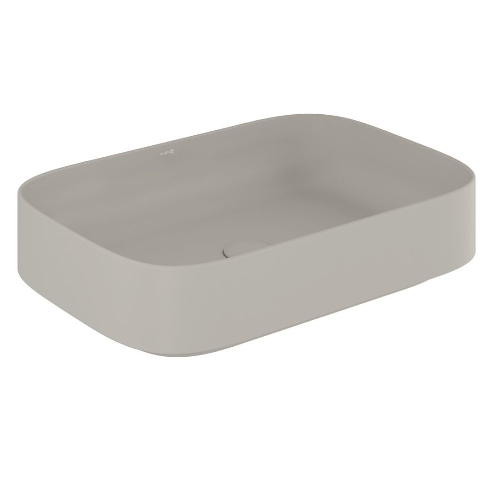 Kludi Resa S lavabo avec bouchon 60x40 cm rectangulaire à poser marron/beige 58CW40O2