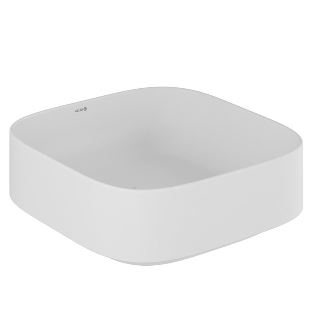 Kludi Resa C lavabo avec bouchon 40x40 cm carrée à poser blanc 58CW3053