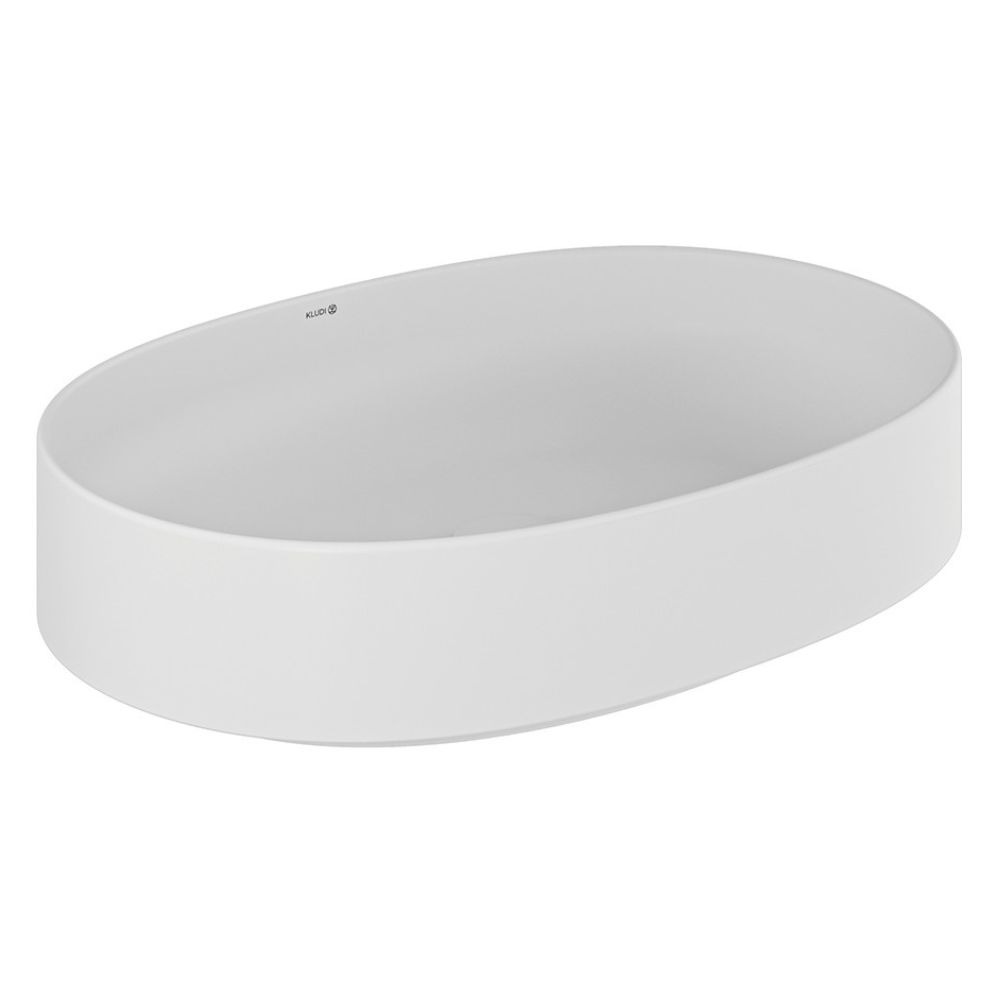 Kludi Resa O lavabo avec bouchon 60x40 cm ovale à poser blanc 58CW2053
